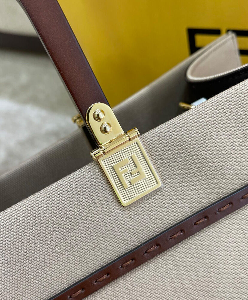 Fendi Sunshine Medium Shopper 8BH386 Cream